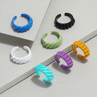 Fashion Vintage Solid Color Irregular Wave Opening Ring 6-piece Set Wholesale Nihaojewelry main image 2