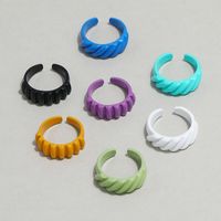 Fashion Vintage Solid Color Irregular Wave Opening Ring 6-piece Set Wholesale Nihaojewelry main image 3