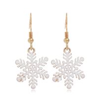 Simple Dripping Oil Christmas Snowflake Earrings Necklace 2-piece Set Wholesale Jewelry Nihaojewelry main image 4