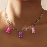 قلادة دلاية دب شفاف عتيق ضرب اللون بالجملة Nihaojewelry main image 6