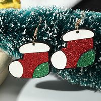 Cute Glitter Cloth Santa Claus Elk Christmas Earrings Wholesale Jewelry Nihaojewelry main image 4