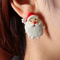 Cartoon Christmas Snowman Bell Resin Earrings Wholesale Jewelry Nihaojewelry main image 6