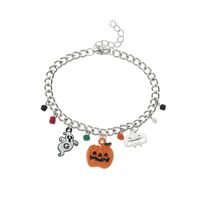 Punk Style Thick Chain Pumpkin Skull Pendant Halloween Bracelet Wholesale Nihaojewelry main image 6