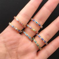 Fashion Devil's Eyes Stacked Oil Drop Open Copper Inlaid Zircon Ring Wholesale Nihaojewelry main image 1