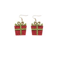 Cute Glitter Cloth Santa Claus Elk Christmas Earrings Wholesale Jewelry Nihaojewelry sku image 2