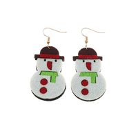 Cute Glitter Cloth Santa Claus Elk Christmas Earrings Wholesale Jewelry Nihaojewelry sku image 5