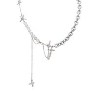 Diamond Star Water Drop Pendant Multilayer Necklace Wholesale Nihaojewelry sku image 1