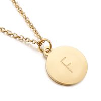 Acier Au Titane Plaqué Or 18K Mode Placage Lettre Pendentif sku image 10