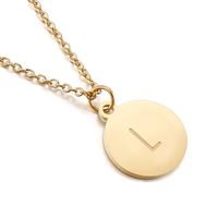 Acier Au Titane Plaqué Or 18K Mode Placage Lettre Pendentif sku image 13