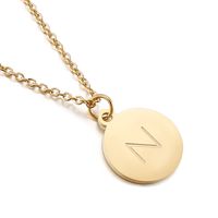 Acier Au Titane Plaqué Or 18K Mode Placage Lettre Pendentif sku image 14