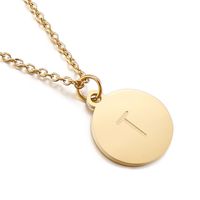 Acier Au Titane Plaqué Or 18K Mode Placage Lettre Pendentif sku image 16