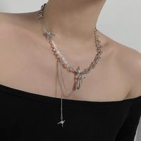 Diamond Star Water Drop Pendant Multilayer Necklace Wholesale Nihaojewelry main image 3