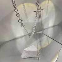 Collier Multicouche Pendentif Goutte D&#39;eau Étoile De Diamant En Gros Nihaojewelry main image 4