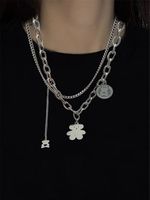 Mehrschichtige Bärenanhänger Quaste Halskette Großhandel Nihaojewelry main image 1