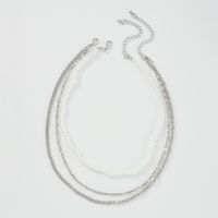 Imitation Pearl Stacking Chain Multilayer Necklace Wholesale Nihaojewelry main image 4