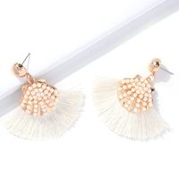 Bohemian Style Imitation Pearl Tassel Earrings Wholesale Nihaojewelry main image 2
