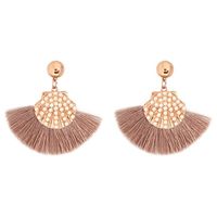 Bohemian Style Imitation Pearl Tassel Earrings Wholesale Nihaojewelry main image 5