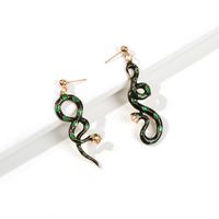 Oil Drop Snake Shape Pendant Earrings Wholesale Nihaojewelry main image 3