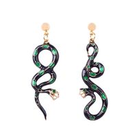 Oil Drop Snake Shape Pendant Earrings Wholesale Nihaojewelry main image 4