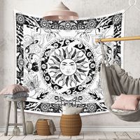 Bohemian Black And White Sun Lines Tapestry Background Wall Decoration Wholesale Nihaojewelry main image 4