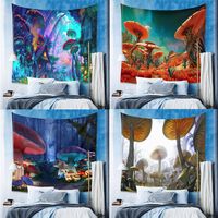 Fashion Mushroom Psychedelic Contrast Color Printing Tapestry Wholesale Nihaojewelry main image 1