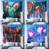 Fashion Mushroom Psychedelic Contrast Color Printing Tapestry Wholesale Nihaojewelry main image 6