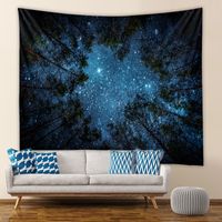 Night Starry Sky Forest Landscape Room Bedroom Tapestry Wholesale Nihaojewelry main image 3