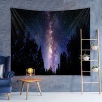 Night Starry Sky Forest Landscape Room Bedroom Tapestry Wholesale Nihaojewelry main image 4