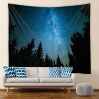Night Starry Sky Forest Landscape Room Bedroom Tapestry Wholesale Nihaojewelry main image 6
