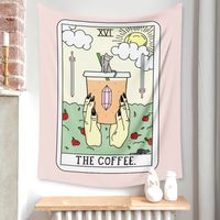 Fashion New Pink Tarot Card Wall Decoration Background Cloth Tapestry Wholesale Nihaojewelry main image 3