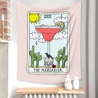 Fashion New Pink Tarot Card Wall Decoration Background Cloth Tapestry Wholesale Nihaojewelry main image 6