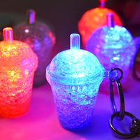 Acrylic Milk Tea Cup Luminous Keychain Wholesale Nihaojewelry main image 3