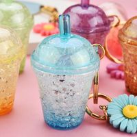 Acrylic Milk Tea Cup Luminous Keychain Wholesale Nihaojewelry main image 5