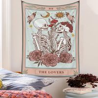 Bohemian Skull Rose Flowers Printing Tapestry Wholesale Nihaojewelry main image 3