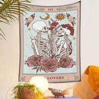 Bohemian Skull Rose Flowers Printing Tapestry Wholesale Nihaojewelry main image 5