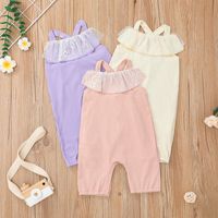 Solid Color Sleeveless Sling Baby One-piece Romper Wholesale Nihaojewelry main image 1
