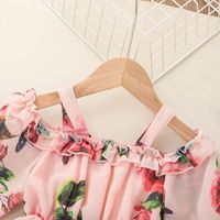 Fashion Chiffon Children's Suspender Floral Printing Dress Wholesale Nihaojewelry main image 4