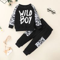 Korean Style Letter Printing Children's Sweater Pants Suit Wholesale Nihaojewelry main image 2