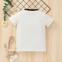 Simple Number Printing Summer Round Neck Children's Tops Wholesale Nihaojewelry main image 3