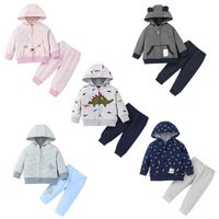 Fashion Children's Hooded Zipper Jacket Trousers Two-piece Set Wholesale Nihaojewelry main image 1