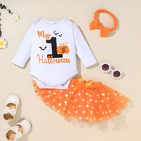 New Baby Halloween Printing Romper Dress Set Wholesale Nihaojewelry main image 1