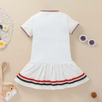 Casual Summer Number Printing Short-sleeved Round Neck A-line Skirt Wholesale Nihaojewelry main image 3