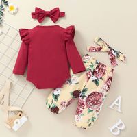 Fashion Printing Long-sleeved Children's Romper Two-piece Suit Wholesale Nihaojewelry main image 3