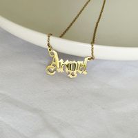 Stainless Steel Angel English Letter Pendant Korean Style Necklace Wholesale Jewelry Nihaojewelry main image 2