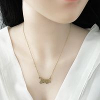 Edelstahl Engel Englischer Buchstabe Anhänger Koreanischen Stil Halskette Großhandel Schmuck Nihaojewelry main image 5