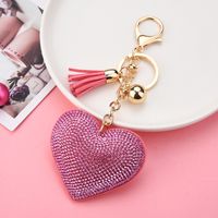 Creative Sequins Heart Pendant Tassel Key Chain Wholesale Nihaojewelry sku image 2