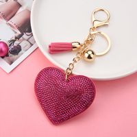 Creative Sequins Heart Pendant Tassel Key Chain Wholesale Nihaojewelry sku image 3