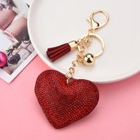 Creative Sequins Heart Pendant Tassel Key Chain Wholesale Nihaojewelry sku image 4