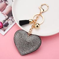 Creative Sequins Heart Pendant Tassel Key Chain Wholesale Nihaojewelry sku image 7