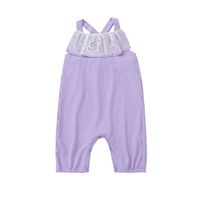 Solid Color Sleeveless Sling Baby One-piece Romper Wholesale Nihaojewelry sku image 9